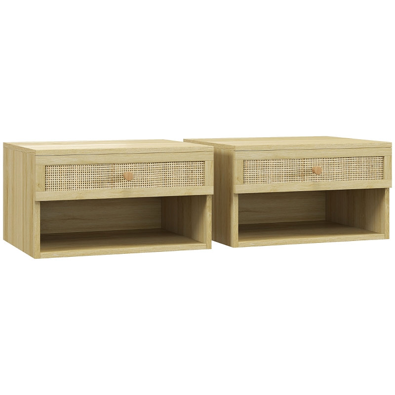 40cm W Engineered Wood Bedside Table