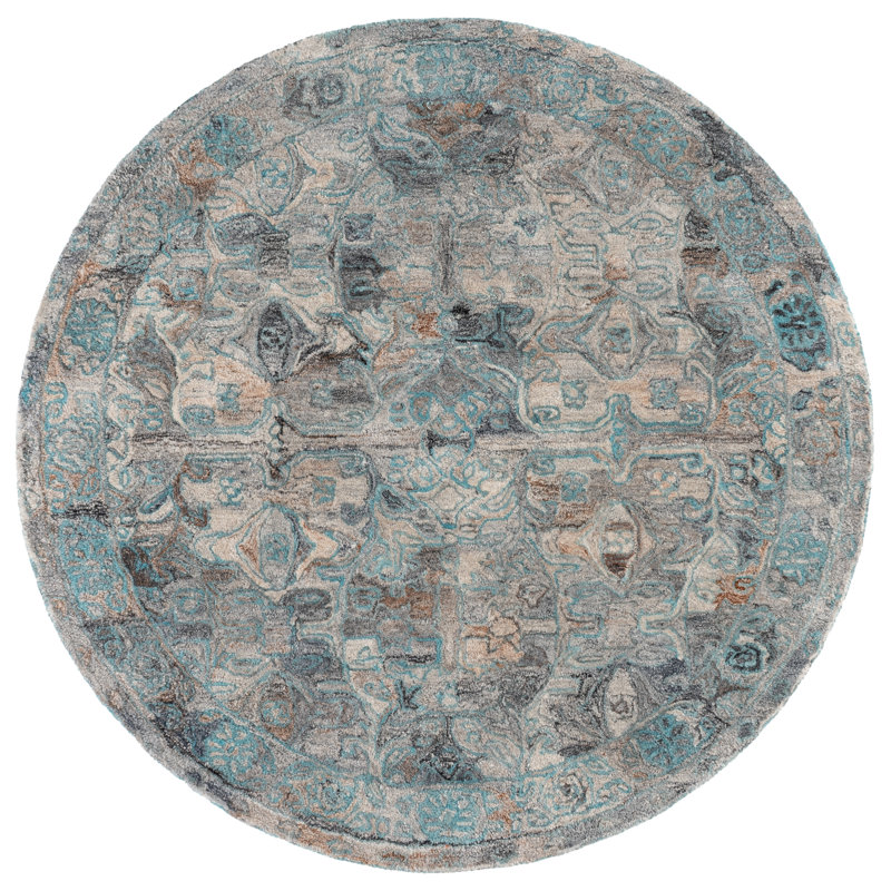 Anatolia 412 Hand Tufted Performance Oriental Rug, Round 6'