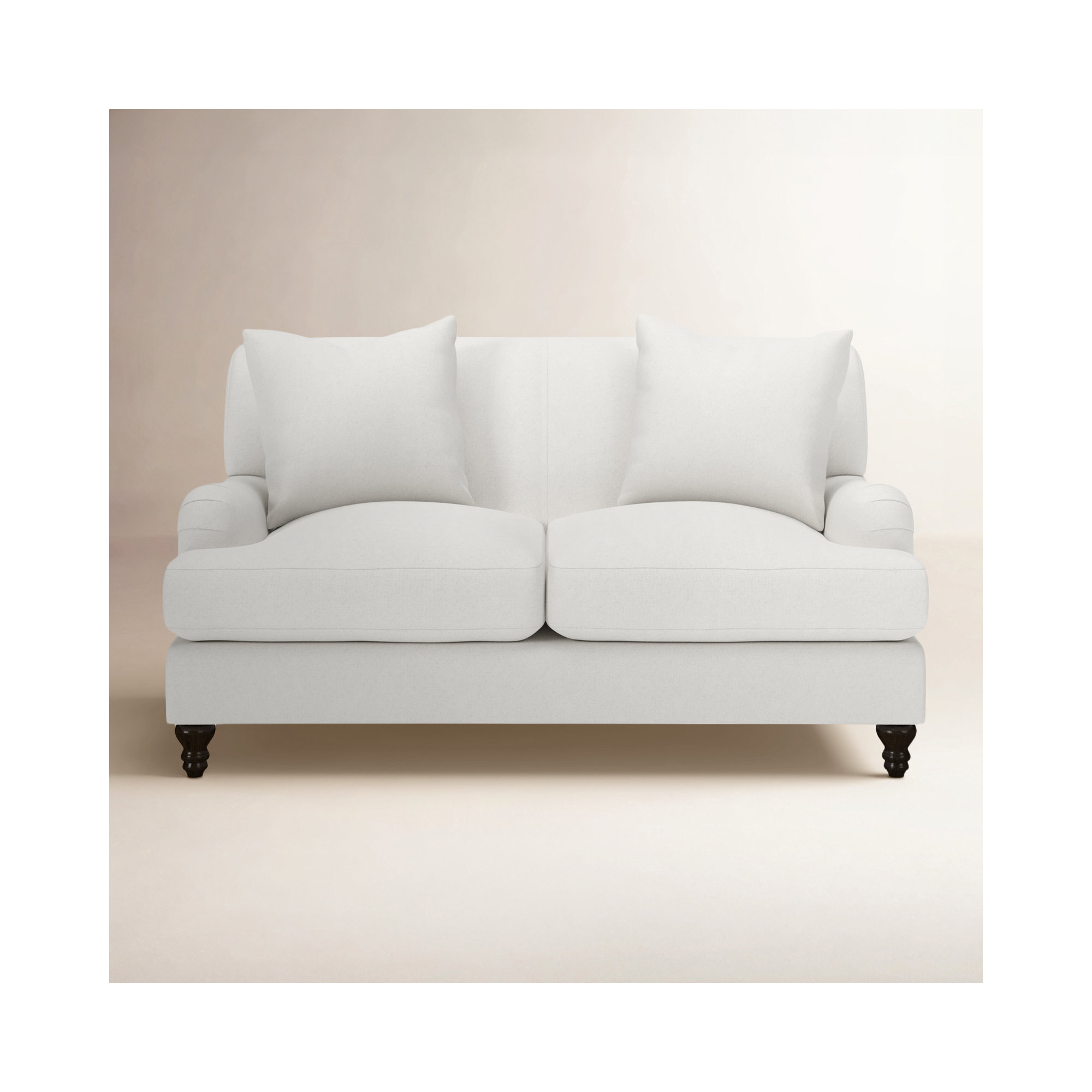 Walters Tight Back Loveseat, Macarena Beige