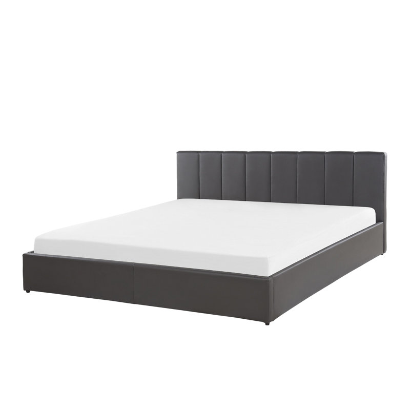Dreux Upholstered Ottoman Storage Bed, Grey, European Grand King (180 x 200cm)
