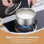 Casserole, casserole en acier inoxydable avec couvercle, casserole pour la cuisine de cuisine à domicile, couvercle en verre visible et poignées en bakélite résistantes à la chaleur, va au lave-vaisselle