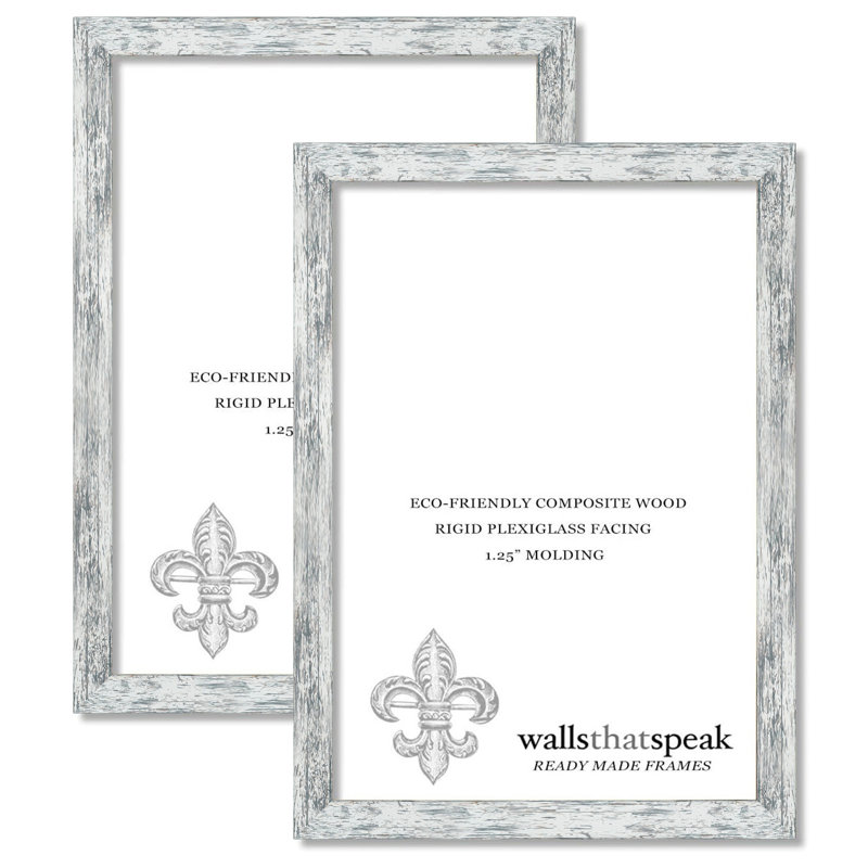 Picture Frame For Puzzles Posters Photos Or Artwork (2-Pack) 1, 25" W x 25" H, White/Grey
