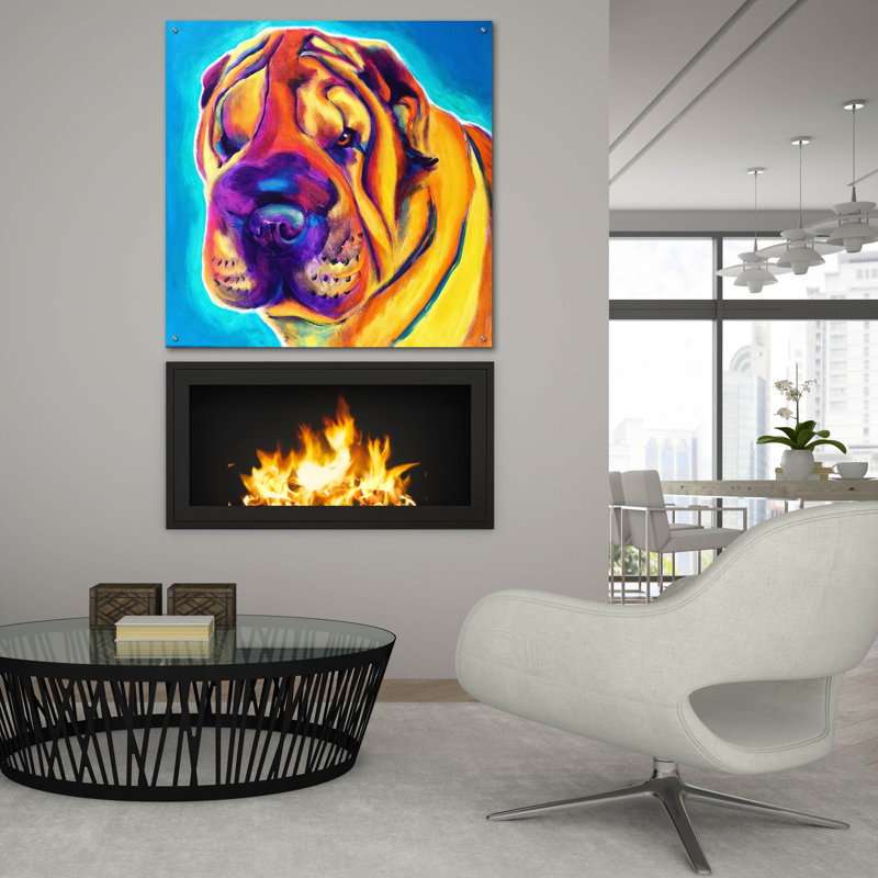 «Sharpei - Big Man» par Dawg Painter, H 36 po x l 36 po x P 0,2 po