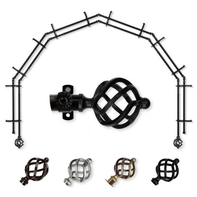 Tringle à rideaux double vitrage Twist 13/16