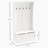 Cream White Hall Tree With Storage Bench, Hooks In Solid + Manufactured Wood