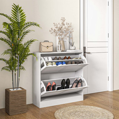 16 Pair Flip Down Shoe Storage
