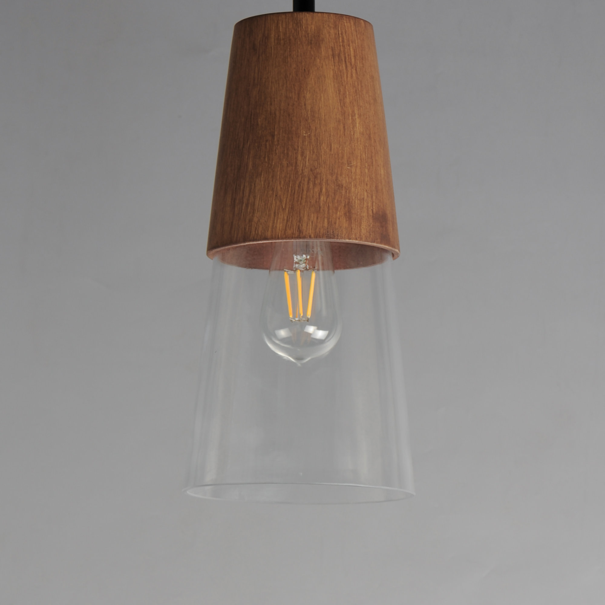 Remora Single Light Steel Dimmable Pendant, 13" H x 6.5" W x 6.5" D