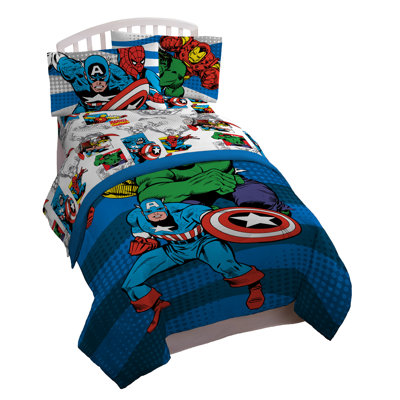 Marvel Comics Good Guys Twin Bed Set
