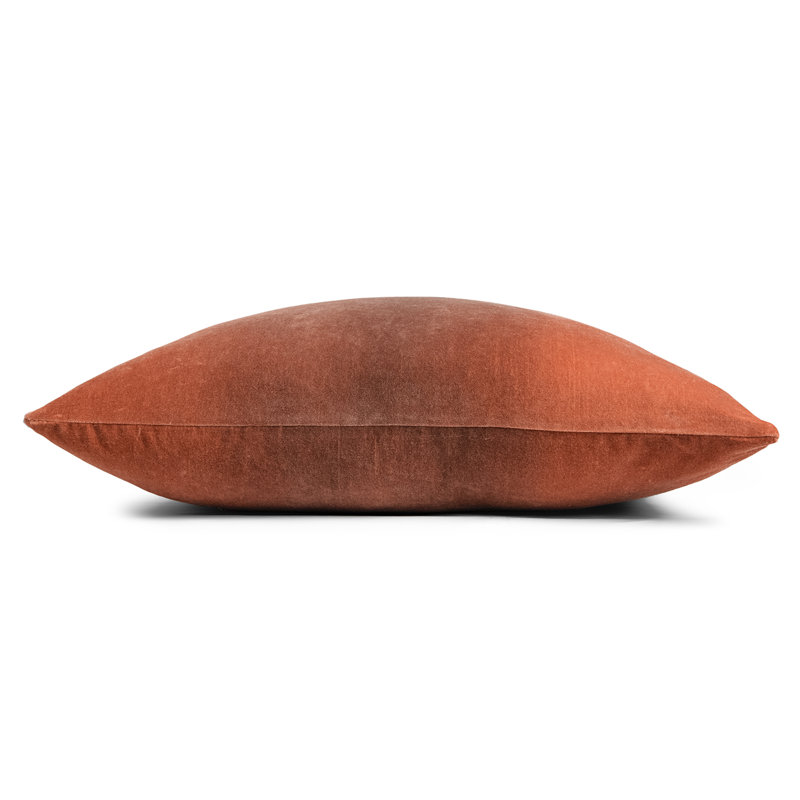 Matte Velvet Pillow Cover & Insert, Terracotta, Rectangle 14"H x 20"W