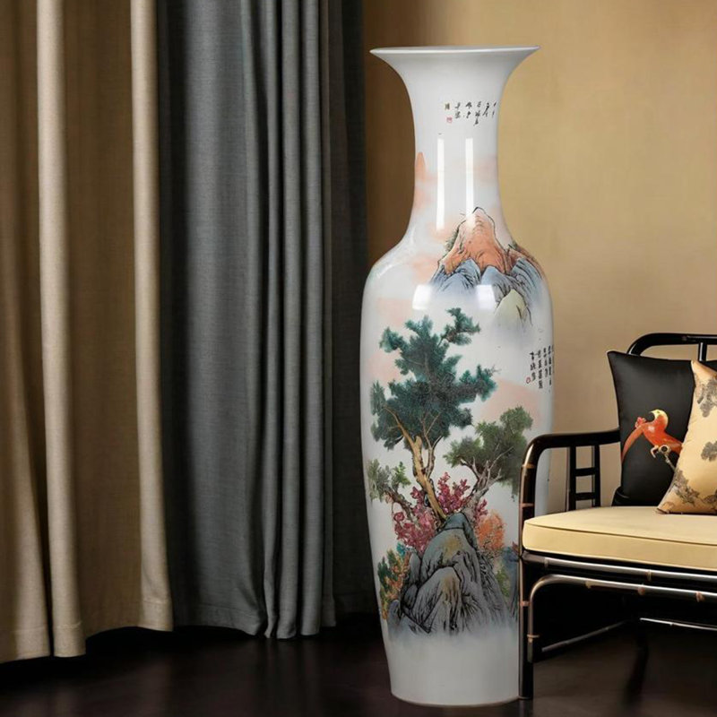 Vase en céramique 70,87 po Jingdezhen, H 70,87 po x l 18,9 po x P 18,9 po