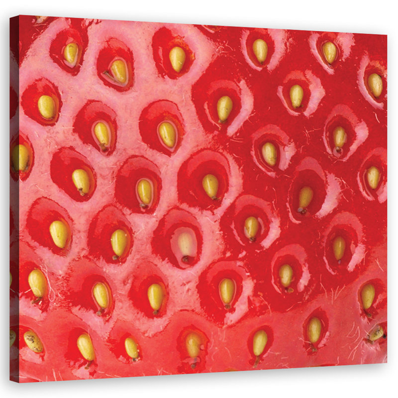 Strawberry Fruit - No Frame Print on Canvas, 30cm H x 30cm W