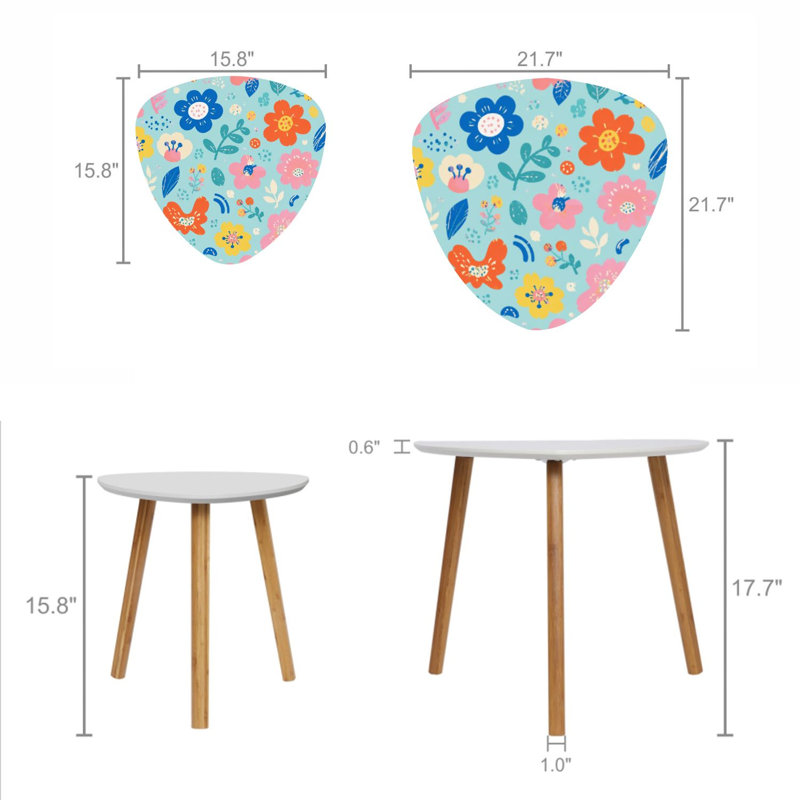 Ensemble de 2 tables basses gigognes Triangle
