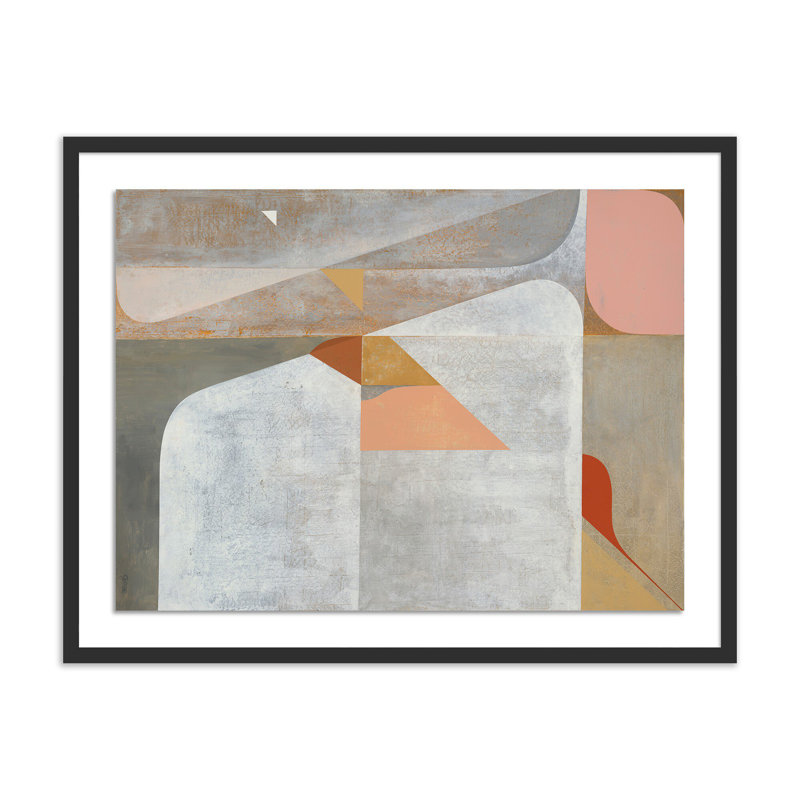 Mon Coeur Est Fort by Greg Gove, Light Brown Paper Single Picture Framed, 25" H x 32" W x 1.5" D