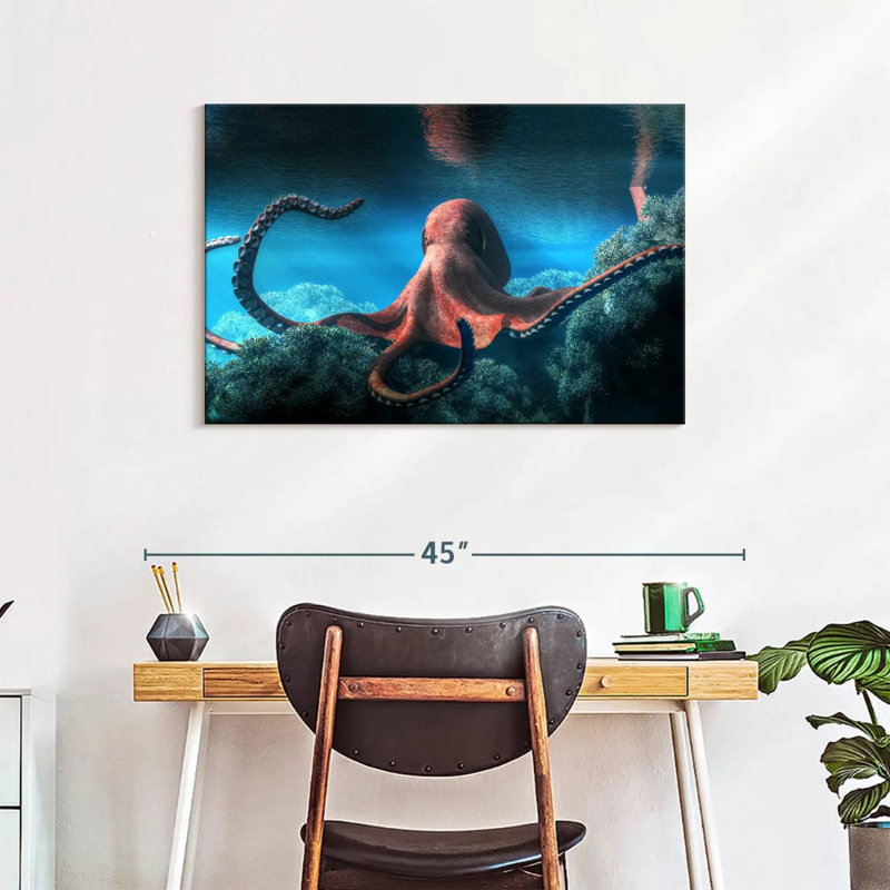 Adult Octopus, 24" H x 36" W