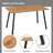 Rectangular with Steel Base Dining Table