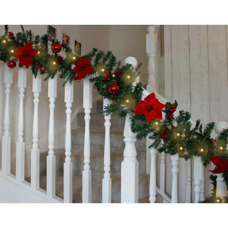 274cm Lighted Faux Pine Garland with Lights