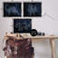 «Night Sky Dinosaur Constellations», ensemble de 3 toiles flottantes encadrées par Daphne Polselli-1221547778-1221547781