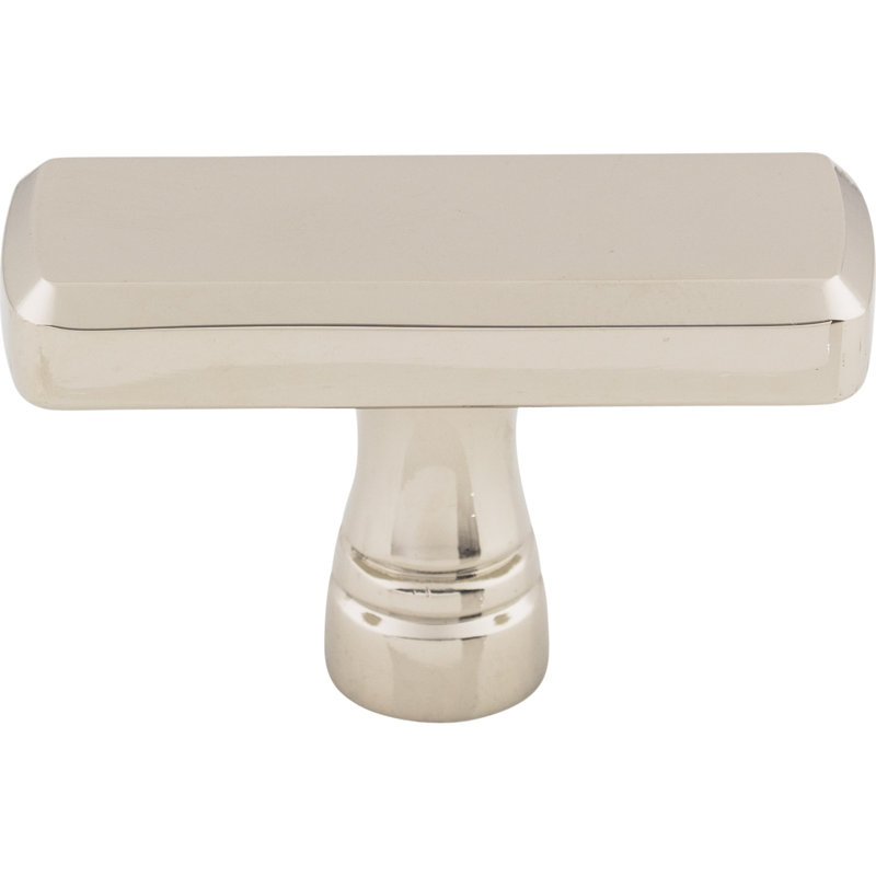 Kingsbridge Rectangle Knob, Polished Nickel, 1 7/8" Knob Length