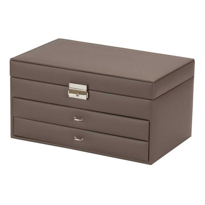 Faux Leather Jewelry Box + Drawers