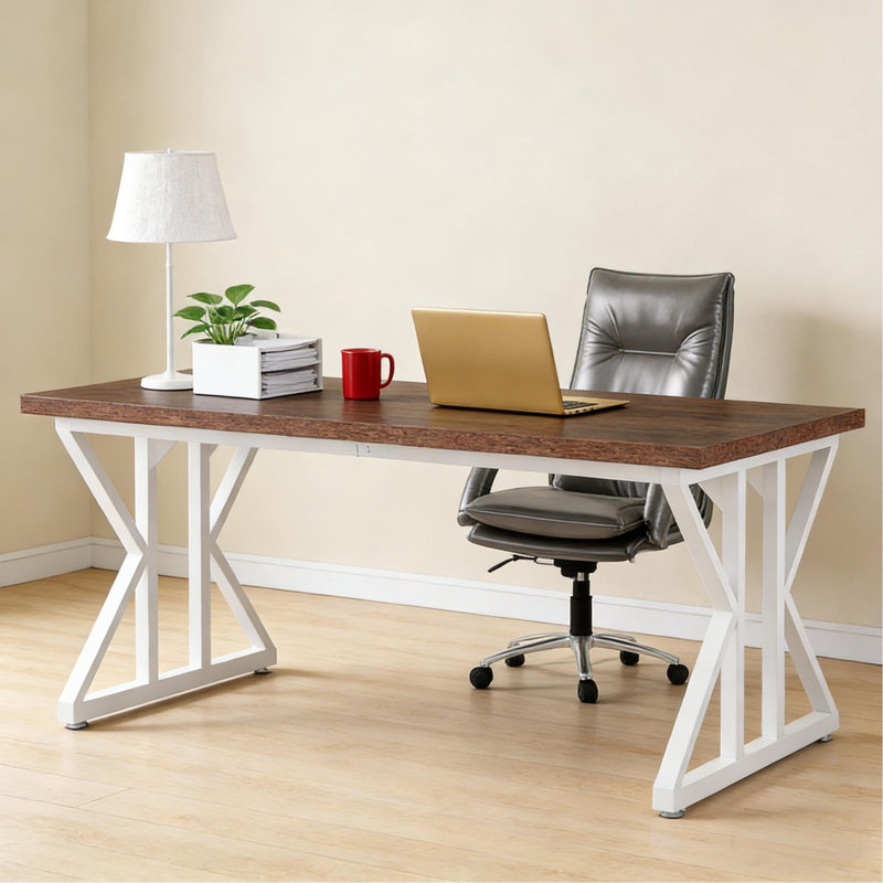Bureau spacieux, bureau d'ordinateur, bureau d'écriture rustique