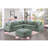 Corduroy Sectional with Ottoman Reversible-609637654
