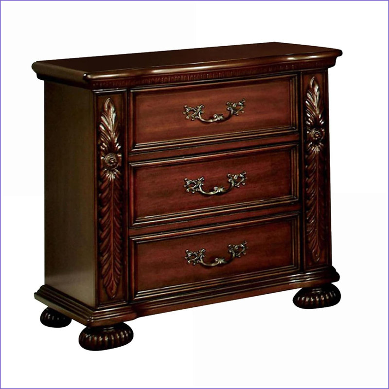 Table de chevet 3 tiroirs Traditional