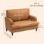 Chaise d'appoint moderne, fauteuil rembourré avec pieds tournés, brun