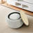 Round Storage Ottoman, 2 In 1 Function, Work As End Table And Ottoman,with Small Seat-106905964-106905960