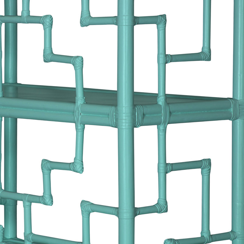 Tibet 72"H x 36"W Bookcase, Turquoise