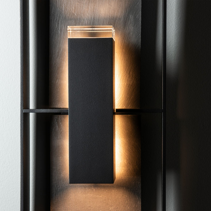Shadow Box Aluminum Wall Light, 34" H x 10" W x 4.4" D, Coastal Black