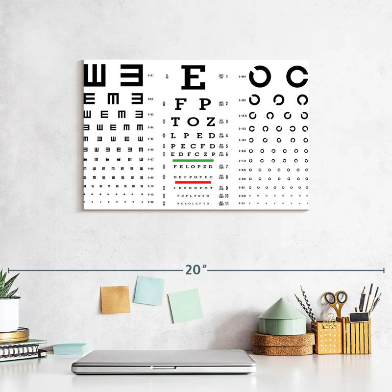 Alcaraz Vision Test Charts, 8" H x 12" W