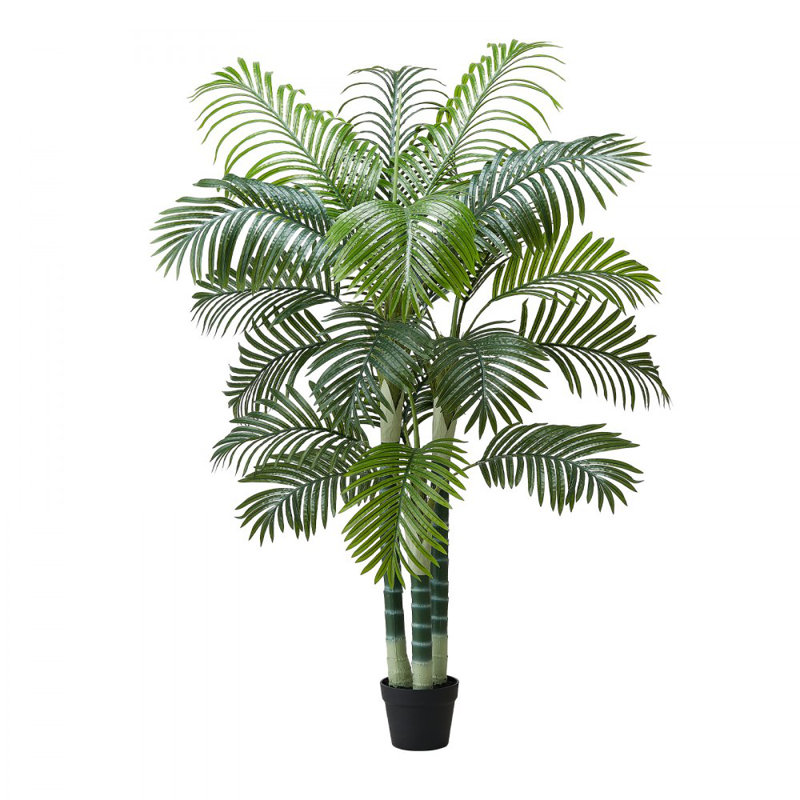 Palmier artificiel artificiel avec plante blanche Areca, H 72,01 po x l 40,94 po x P 40,94 po