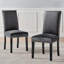 Chaises d'appoint de salle à manger à garniture cloutée en velours argenté Orchid Lind par Modway-127054690