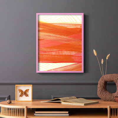 Warm Rays II, reproduction encadrée - bois massif