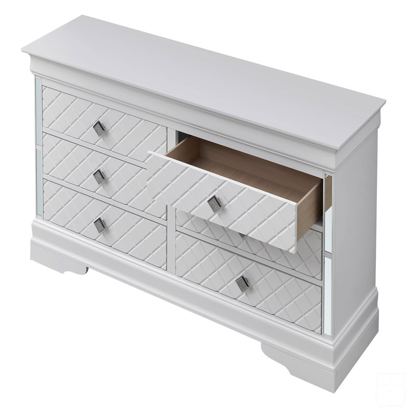 59.05'' W 6 - Drawer Dresser, White