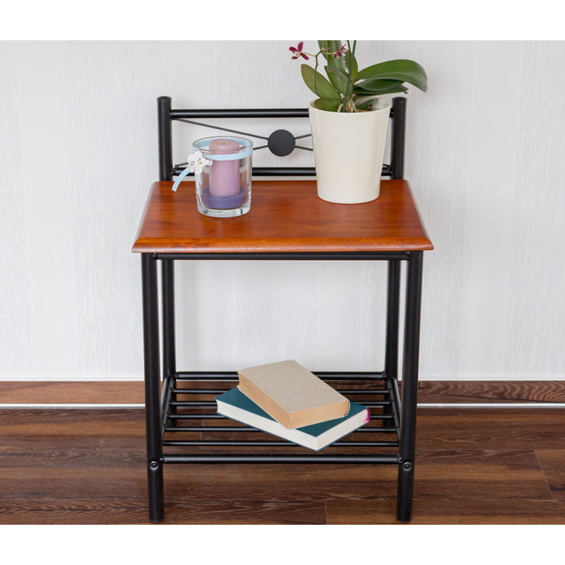 Augie 45cm W Metal Bedside Table