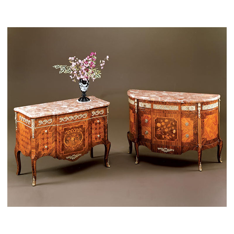 Louis XVI 3 Drawer 47" W Dresser
