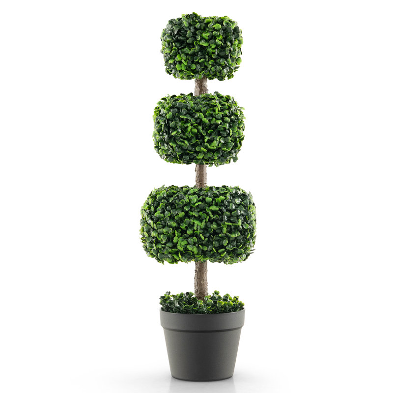 75 cm H Faux Boxwood Tree Plant in Plastic Pot
