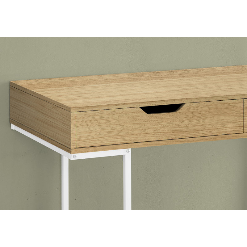 Bureau d'ordinateur, Naturel / Blanc