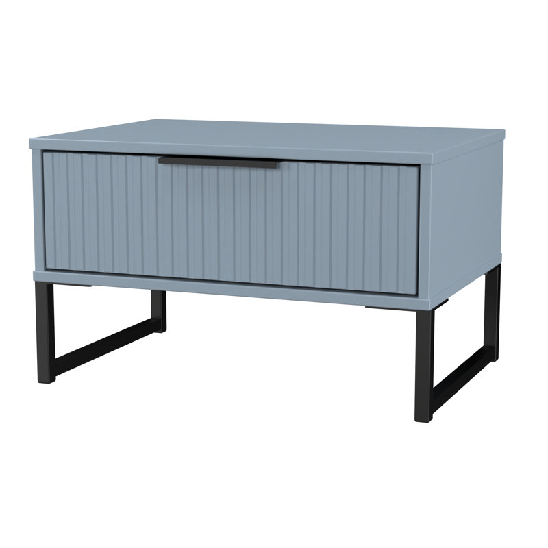 Bernat End Table, Blue/Black