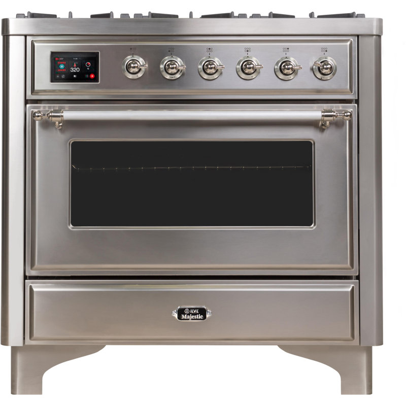 Majestic II Series 36" 3.5 cu ft. Freestanding Dual Fuel Range, Midnight Blue/Chrome, Liquid Propane