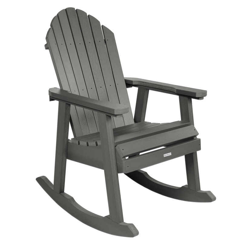 Hamilton Recycled Plastic Adirondack Rocking Chair, Coastal Teak