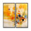 Tourbillons de couleur orange et jaune II - grand minimalisme abstrait, art mural sur toile 2 panneaux