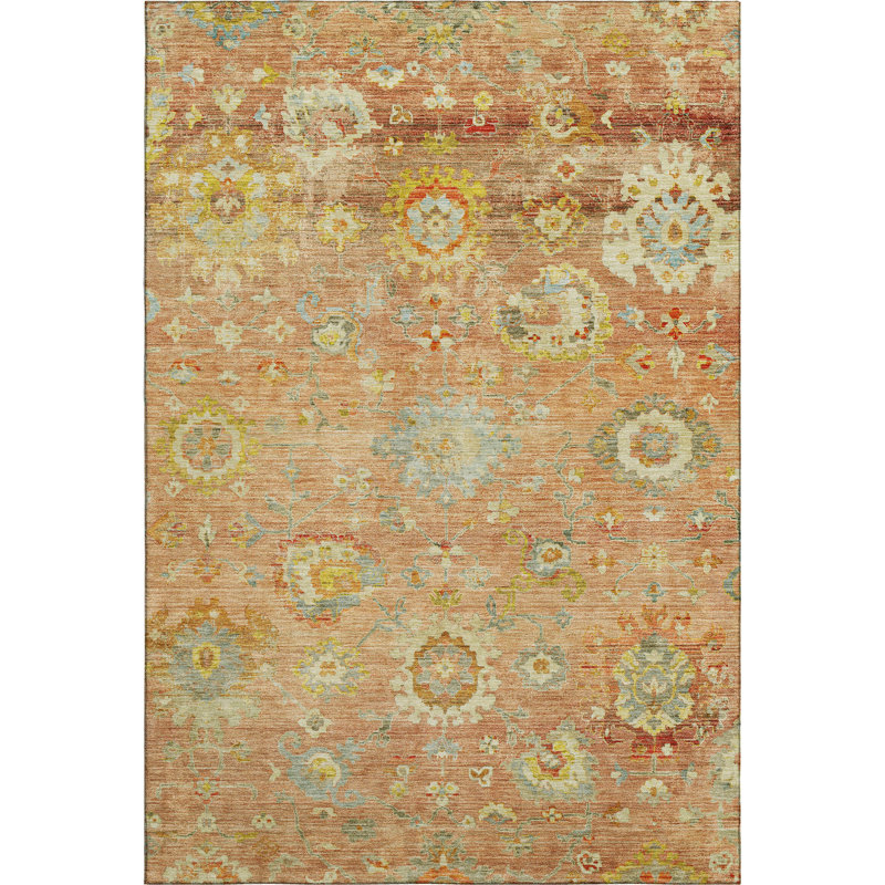 Premium Machine Washable Konopka AMF1107 Global Rug, Rectangle 5 pi x 7 pi 6 po