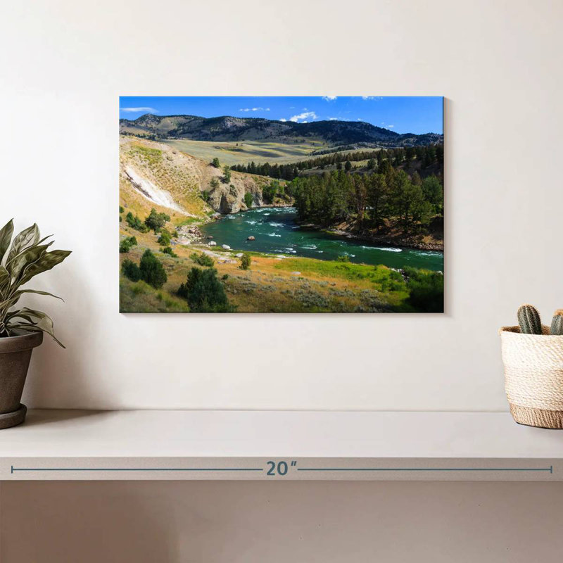 Paysage de la rivière Alvord Yellowstone, H 8 po x l 12 po