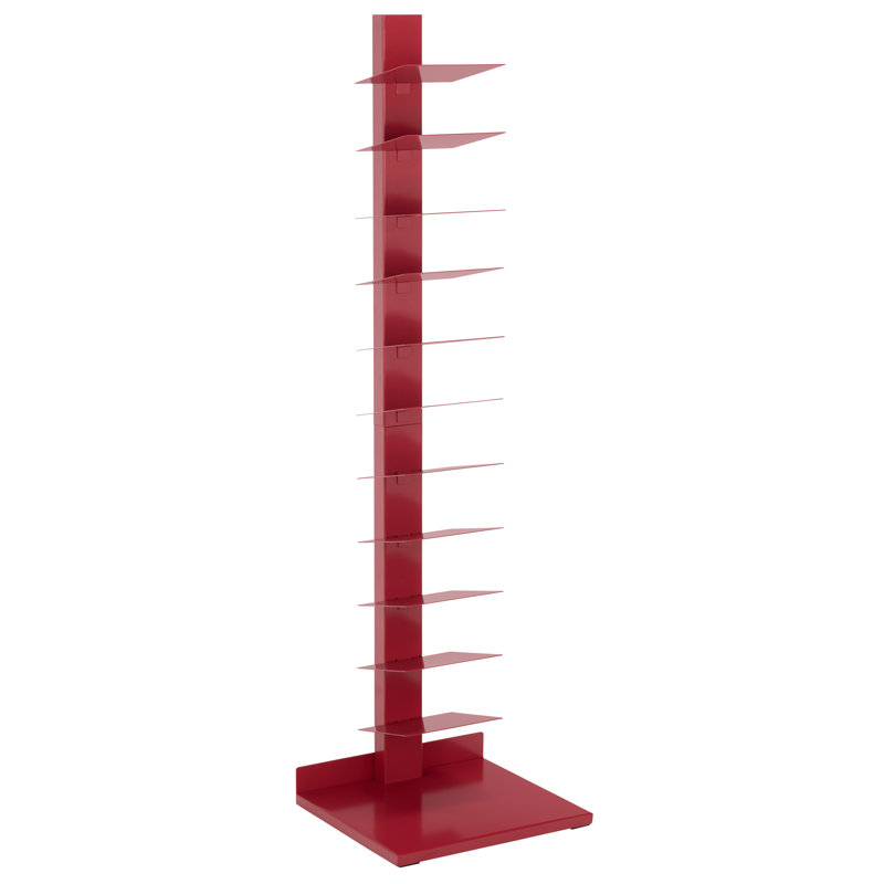 St Catherine Bookcase, Red, (11 Shelves) 55.25" H x 16" W x 14" D