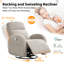 Fauteuil inclinable, pivotant et pivotant avec accoudoirs arrondis et double poches Delba-19748212-9207097