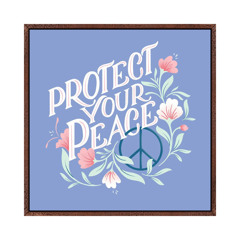 Protect Your Peace I by Gia Graham - Gallery-Wrapped Canvas Giclée on Canvas, Classic Wood Framed, 93.98 cm H x 93.98 cm W