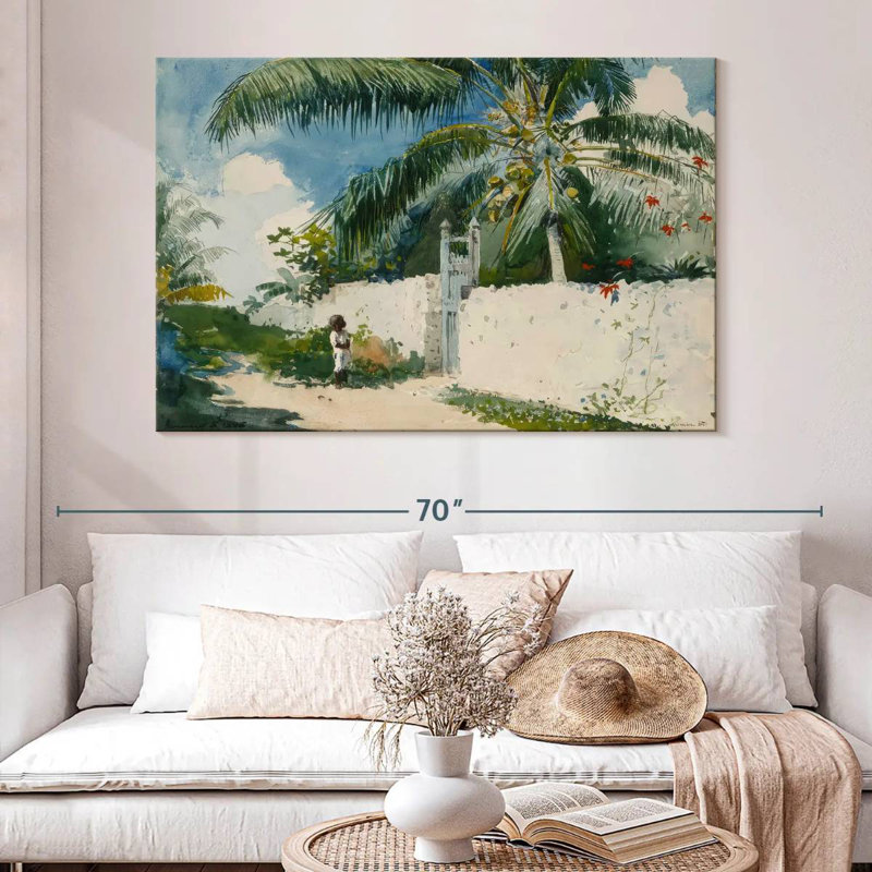 Nicci un jardin à Nassau, H 34 po x l 51 po