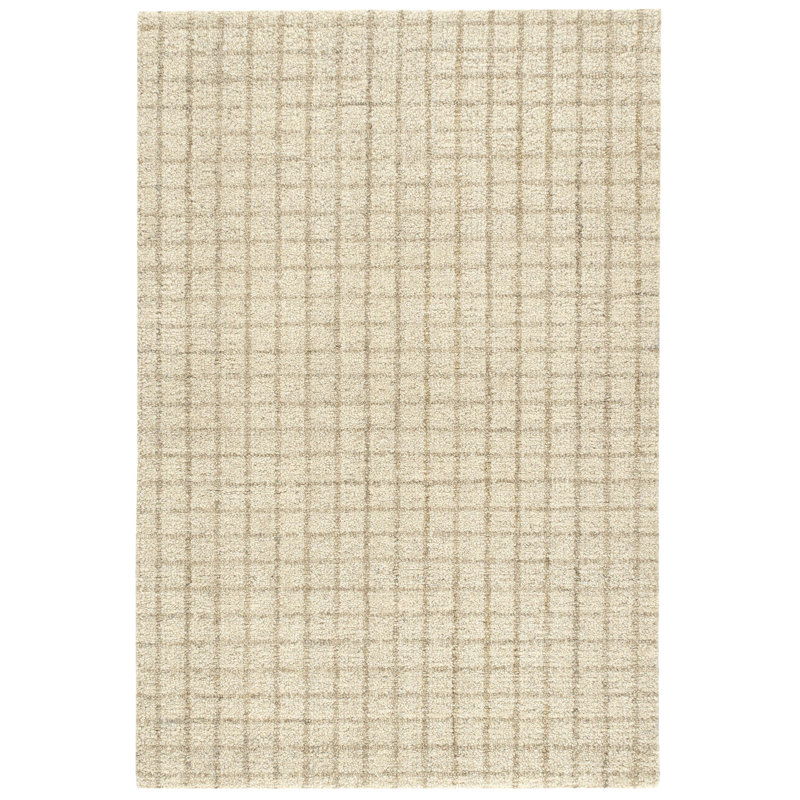 Conall Natural Hand Micro Hooked Wool Rug, Rectangle 7'6" x 9'6"